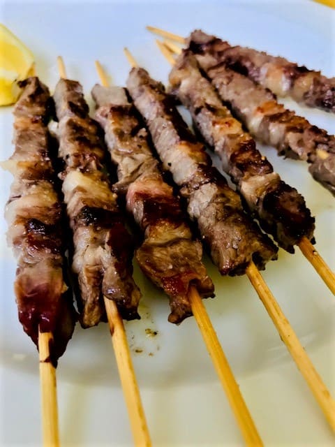 Arrosticini - Griddled Meat Skewers from Abruzzo - MyPinchofItaly