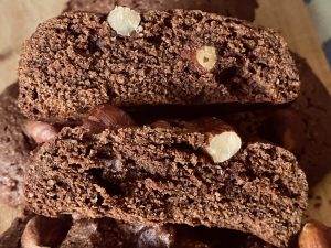 inside hazelnut and cocoa biscuits
