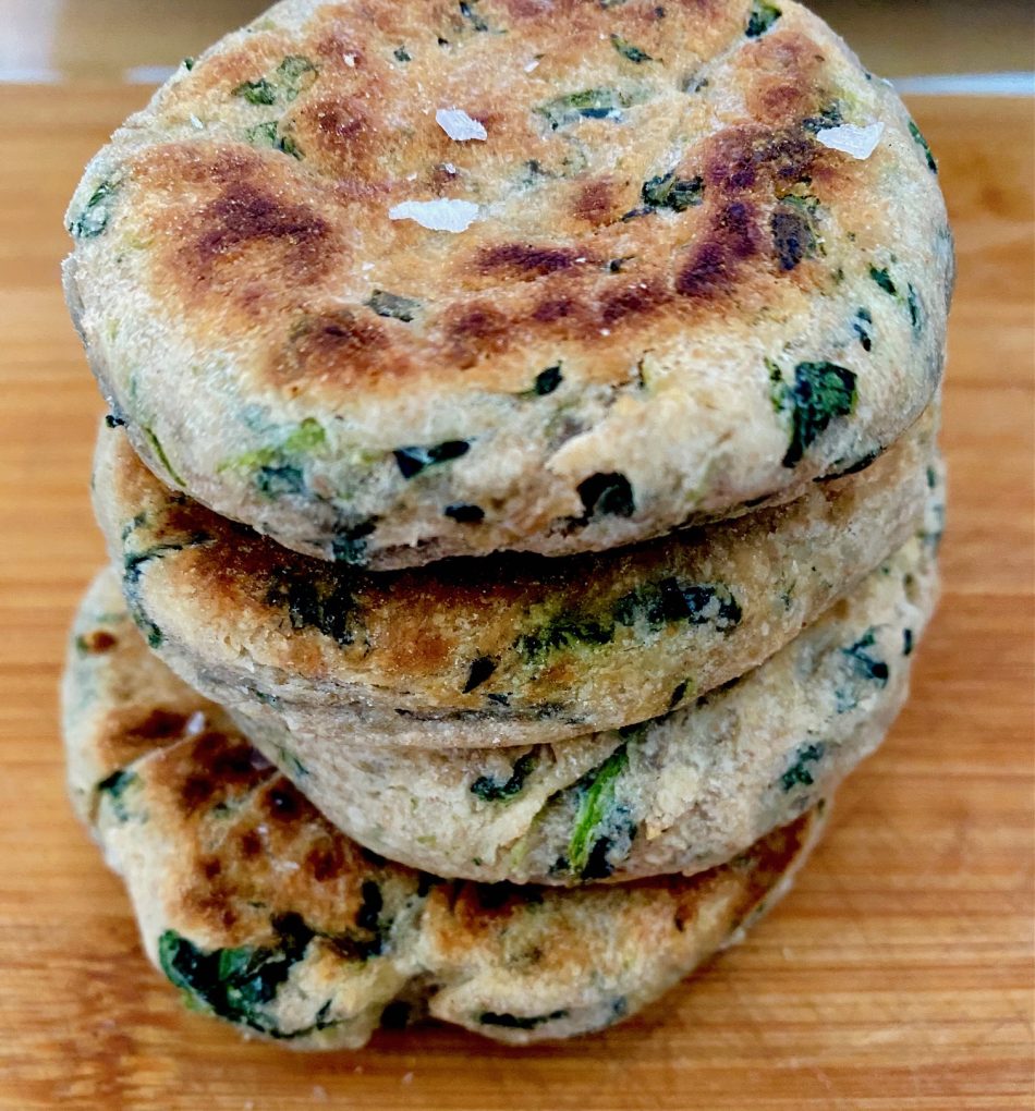 Spinach flatbreads