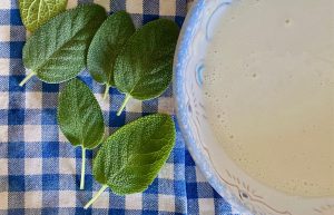 Fresh leaves and gluten-free batter